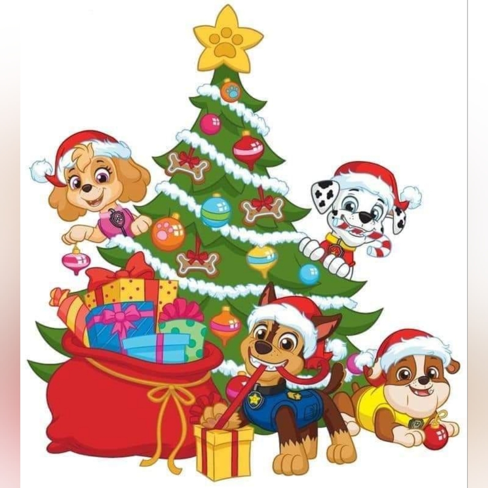 8 pc set Paw Patrol Christmas ornaments